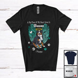 MacnyStore - Personalized Custom Name Piece Of Heart In Heaven, Lovely Memories Bernese Mountain Lover T-Shirt