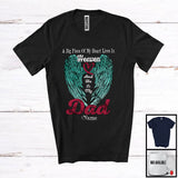 MacnyStore - Personalized Custom Name Piece Of Heart In Heaven, Lovely Memories Dad, Father's Day Family T-Shirt