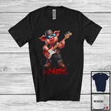 MacnyStore - Personalized Custom Name Pig Playing Guitar Rock; Joyful Music Bass Guitar Farmer T-Shirt