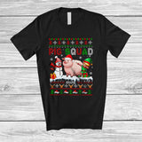 MacnyStore - Personalized Custom Name Pig Squad; Amazing Christmas Sweater Snowman Dabbing Elf; Animal T-Shirt