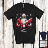 MacnyStore - Personalized Custom Name Pilot Santa, Joyful Christmas Santa Snowing, Careers Group T-Shirt