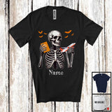 MacnyStore - Personalized Custom Name Pilot Skeleton, Horror Halloween Costume Proud Careers Group T-Shirt