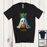 MacnyStore - Personalized Custom Name Pineapple Boo Ghost Cosplay, Horror Halloween Fruit Vegan, Family T-Shirt