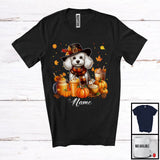 MacnyStore - Personalized Custom Name Poodle Coffee Smoothie, Lovely Thanksgiving Pumpkin Drinks T-Shirt