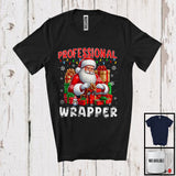 MacnyStore - Personalized Custom Name Professional Wrapper; Joyful Christmas Santa Wrap Box Presents T-Shirt