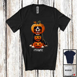 MacnyStore - Personalized Custom Name Pumpkin Bernese Mountain; Humorous Halloween Family T-Shirt