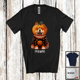 MacnyStore - Personalized Custom Name Pumpkin Chow Chow; Humorous Halloween Family Group T-Shirt