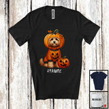 MacnyStore - Personalized Custom Name Pumpkin Cockapoo; Humorous Halloween Family Group T-Shirt