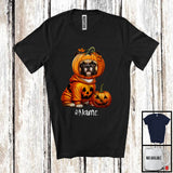 MacnyStore - Personalized Custom Name Pumpkin French Bulldog; Humorous Halloween Family T-Shirt