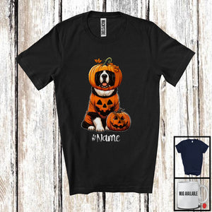 MacnyStore - Personalized Custom Name Pumpkin Landseer; Humorous Halloween Costume Family T-Shirt