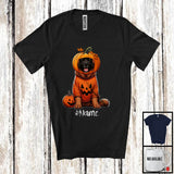 MacnyStore - Personalized Custom Name Pumpkin Leonberger; Humorous Halloween Family T-Shirt