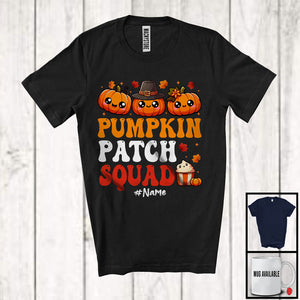 MacnyStore - Personalized Custom Name Pumpkin Patch Squad; Cool Thanksgiving Halloween Pumpkins; Farmer T-Shirt