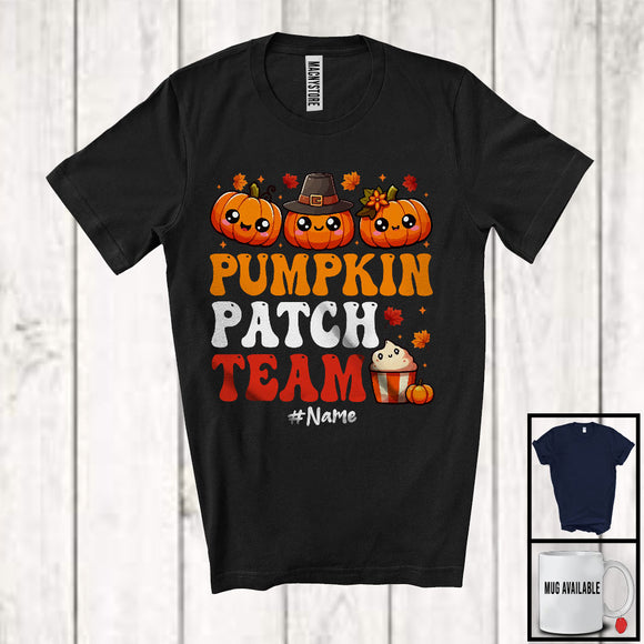 MacnyStore - Personalized Custom Name Pumpkin Patch Team; Cool Thanksgiving Halloween Pumpkins; Farmer T-Shirt