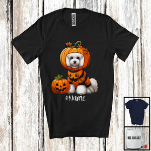 MacnyStore - Personalized Custom Name Pumpkin Poodle; Humorous Halloween Costume Family T-Shirt