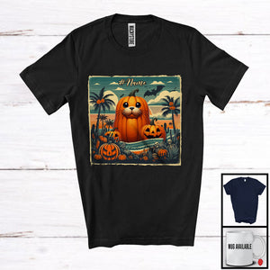 MacnyStore - Personalized Custom Name Pumpkin Sea Lion; Scary Halloween Costume Sea Animal Lover T-Shirt