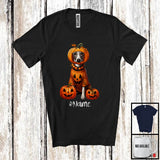 MacnyStore - Personalized Custom Name Pumpkin Whippet; Humorous Halloween Costume Family T-Shirt