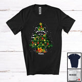 MacnyStore - Personalized Custom Name Raccoon Christmas Tree Cosplay; Joyful Raccoon Animal; Snowing T-Shirt