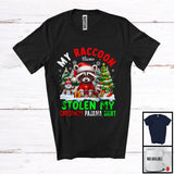 MacnyStore - Personalized Custom Name Raccoon Stolen My Christmas Pajama Shirt; Cool X-mas Tree T-Shirt