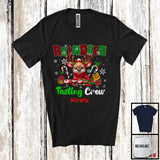 MacnyStore - Personalized Custom Name Reindeer Tasting Crew; Adorable Christmas Plaid Candy Canes; X-mas T-Shirt