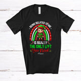 MacnyStore - Personalized Custom Name Related To Me The Only Gift You Need; Lovely Christmas Elf; Rainbow T-Shirt