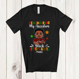 MacnyStore - Personalized Custom Name Remembering My Ancestors; Lovely Black History Month Boys Afro T-Shirt