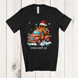 MacnyStore - Personalized Custom Name Riding Pick Up Truck; Joyful Christmas Pick Up Truck Candy Canes; Baking T-Shirt