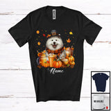 MacnyStore - Personalized Custom Name Samoyed Coffee Smoothie, Lovely Thanksgiving Pumpkin Drinks T-Shirt