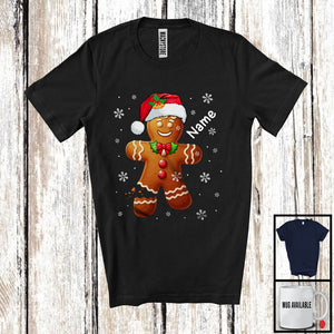 MacnyStore - Personalized Custom Name Santa Gingerbread Man Snap; Amazing Christmas Cookie; Baker T-Shirt