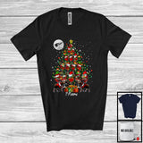 MacnyStore - Personalized Custom Name Santa Moose And Wine Glasses Christmas Tree; Lovely Drinking Snow T-Shirt