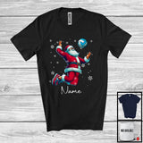 MacnyStore - Personalized Custom Name Santa Playing Volleyball, Joyful Christmas Sport Player, X-mas Team T-Shirt