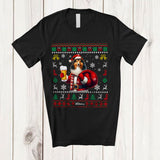 MacnyStore - Personalized Custom Name Santa Shelties Drinking Beer; Fantastic Christmas Sweater Drunker T-Shirt