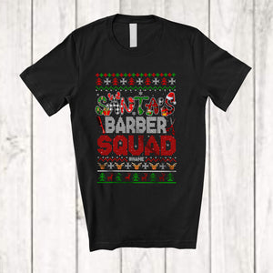 MacnyStore - Personalized Custom Name Santa's Barber Squad; Fantastic Christmas Sweater; Careers Jobs T-Shirt