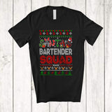 MacnyStore - Personalized Custom Name Santa's Bartender Squad; Fantastic Christmas Sweater; Careers Jobs T-Shirt