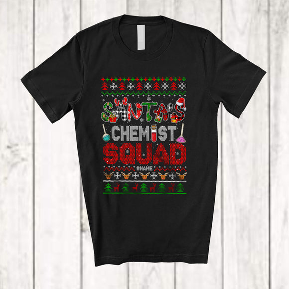 MacnyStore - Personalized Custom Name Santa's Chemist Squad; Fantastic Christmas Sweater; Careers Jobs T-Shirt