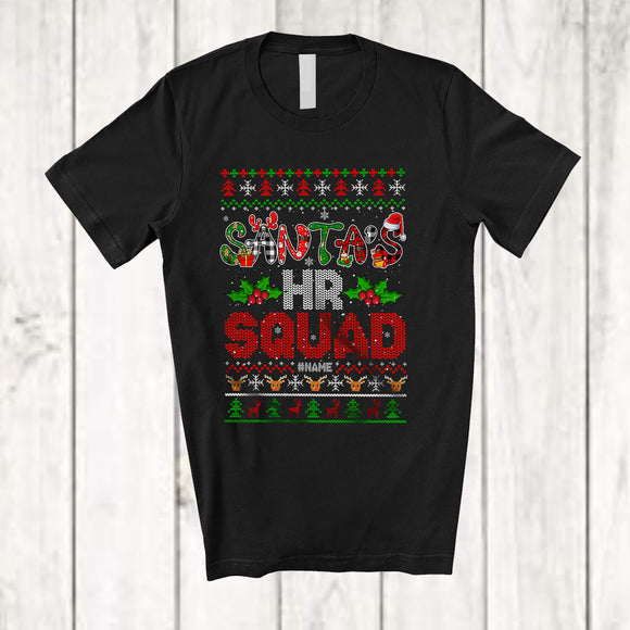 MacnyStore - Personalized Custom Name Santa's HR Squad; Fantastic Christmas Sweater; Careers Jobs T-Shirt