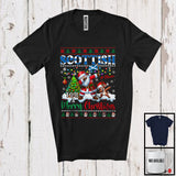 MacnyStore - Personalized Custom Name Scottish You A Merry Christmas; Joyful Sweater Dabbing Santa; Family T-Shirt