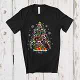 MacnyStore - Personalized Custom Name Skunk Christmas Tree; Adorable X-mas Lights Skunk; Animal Lover T-Shirt