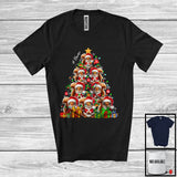 MacnyStore - Personalized Custom Name Squirrel Christmas Tree; Joyful X-mas Lights Squirrel; Rodent Animal T-Shirt