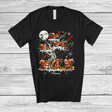 MacnyStore - Personalized Custom Name Squirrel On Christmas Tree; Lovely X-mas Moon; Squirrel Animal T-Shirt