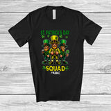 MacnyStore - Personalized Custom Name St. Patrick's Day Squad; Joyful Three Leprechaun; Shamrock Drinking T-Shirt