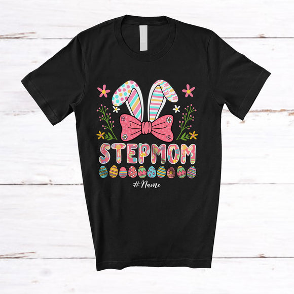 MacnyStore - Personalized Custom Name Stepmom; Amazing Easter Bunny Ear Egg Hunting; Family Group T-Shirt