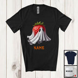 MacnyStore - Personalized Custom Name Strawberry Boo Ghost Cosplay, Horror Halloween Fruit Vegan, Family T-Shirt