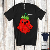 MacnyStore - Personalized Custom Name Strawberry Ghost; Lovely Halloween Boo Ghost Strawberry; Fruit Vegan T-Shirt