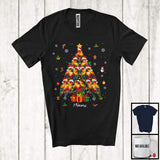 MacnyStore - Personalized Custom Name Sun Conure Christmas Tree; Awesome X-mas Lights Santa Bird T-Shirt