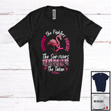 MacnyStore - Personalized Custom Name Support Admire Honor; Proud Breast Cancer Awareness Ribbon; Flamingo T-Shirt