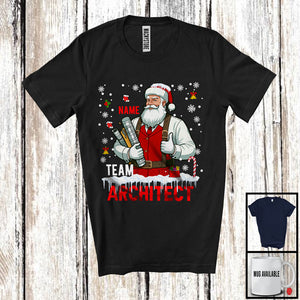 MacnyStore - Personalized Custom Name Team Architect, Awesome Christmas Santa Snowing, Careers Group T-Shirt