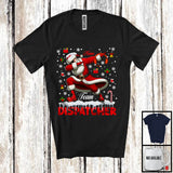 MacnyStore - Personalized Custom Name Team Dispatcher, Awesome Christmas Santa Snowing, Careers Group T-Shirt