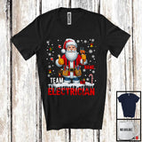 MacnyStore - Personalized Custom Name Team Electrician, Awesome Christmas Santa Snowing, Careers Group T-Shirt