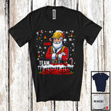 MacnyStore - Personalized Custom Name Team Engineer, Awesome Christmas Santa Snowing, Careers Group T-Shirt
