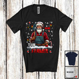 MacnyStore - Personalized Custom Name Team Farmer, Awesome Christmas Santa Snowing, Careers Group T-Shirt